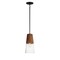 Maxim Lighting Carpenter 6.5'' Mini Pendant, Walnut/Black 91620CLWNBK - alternate 1